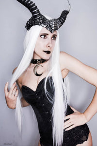 Corsetto Intero Lungo Modellante in Broccato Nero