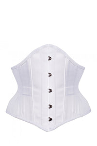 Corsetto waspie in raso bianco ultra modellante