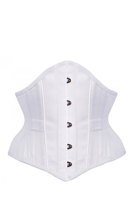 Corsetto waspie in raso bianco ultra modellante