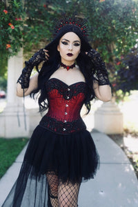 Corsetto Intero in Raso Borgogna Couture
