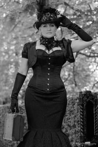 Corsetto Intero modellante lungo in nero stile classico