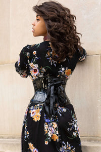 Corsetto Sottoseno Waspie in PVC Nero