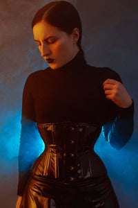 Sottoseno Classico in PVC Nero con Inserti sui Fianchi