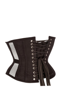 Corsetto waspie ultra modellante a rete in nero
