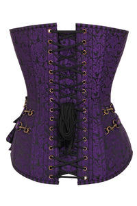 Purple Longline Steampunk Corset