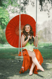 Longline Lime Green Underbust With Flossing