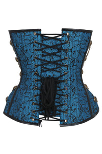 Turquoise Steampunk Corset With Chains