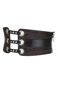 Brown Brocade Steampunk & PVC Corset Belt