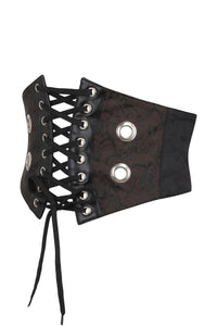 Brown Brocade Steampunk Waspie Inspired Belt