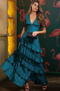 Vestito Corsetto a Cascata