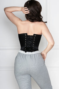 Corsetto Intero Modellante in Raso Nero