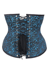 Beautiful Turquoise Waist Training Underbust Corset- Longline