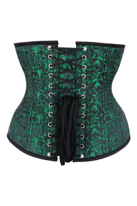 Beautiful Green Waist Training Underbust Corset- Longline