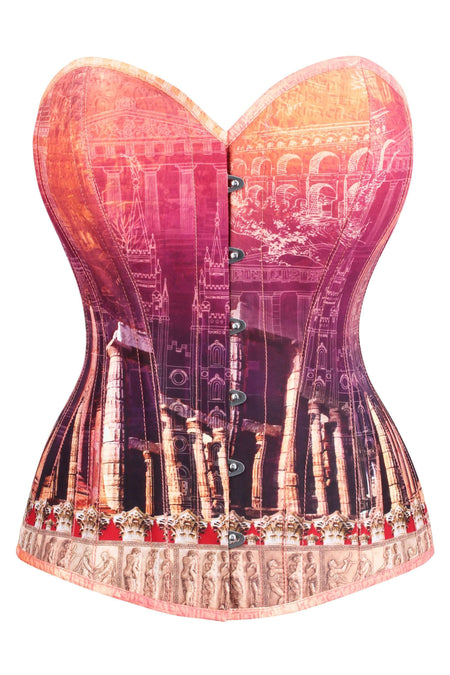 ARCHITECTURAL PRINT WAIST TAMING CORSET