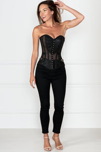 Corset Story WTS604 Lingerie Black Mesh Overbust