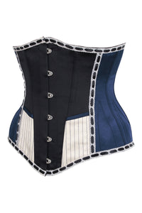 Navy Blue Victorian Circus Inspired Longline Underbust