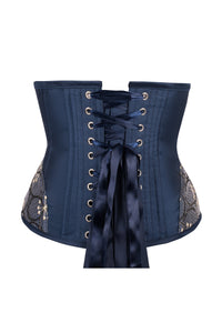 Corsetto sotto seno con fianchi decorati, colore blu notte