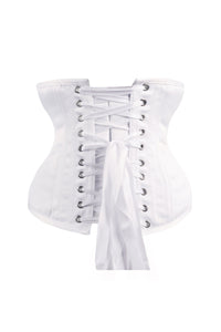 Corsetto sotto seno in raso, modellante, colore bianco