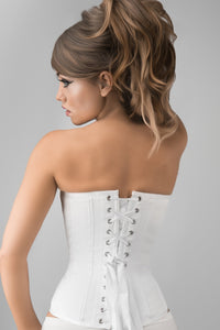 Corsetto intero modellante in raso bianco