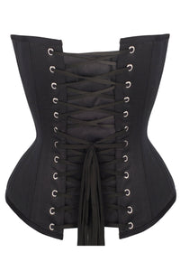 Corsetto Intero Modellante in Raso Nero