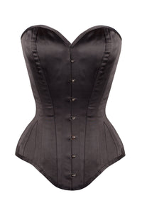 Corsetto Intero Lungo in Raso Nero Gamma Expert Waist Training