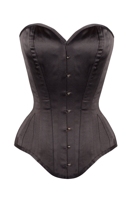 Corsetto Intero Lungo in Raso Nero Gamma Expert Waist Training
