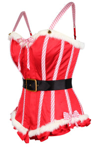 Corset Story FTS055 Mrs Claus Steel Boned Xmas Corset