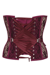 Sadie Corsetto overbust in viscosa e pizzo crushed violets
