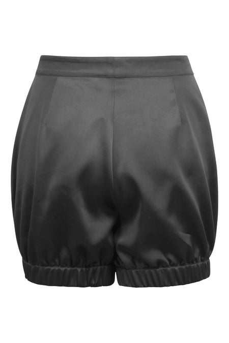Minnie Shorts Bloomer in raso nero con tasche