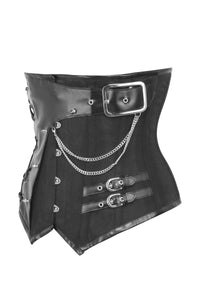 Black Brocade Wild West Underbust Corset