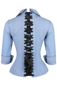 Corset Story SST007 Powder Blue Corset Shirt