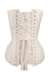 Corset Story EXP015 Exquisite Cream Brocade Longline Overbust Waist Trainer