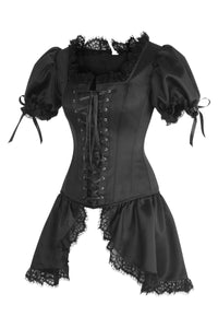 Dark Elegance: Victorian-Inspired Corset with Lace Details