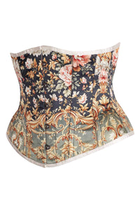 Baroque Garden Underbust Corset – Vintage Floral Elegance