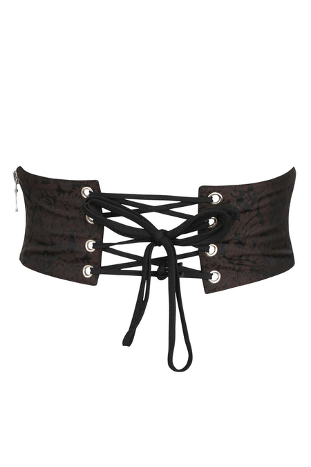 Off White Lace Up Detail Faux Leather Corset Belt – Style Heist