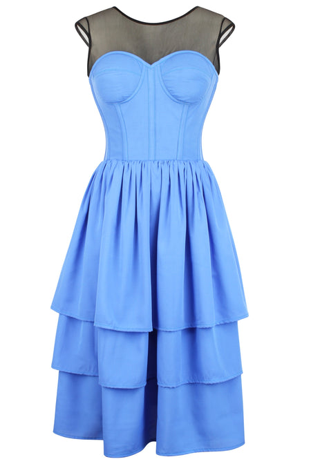 Powder Blue Corset Dress