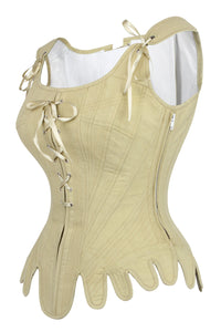 Historically Inspired 1600-1650 Cotton Overbust Corset