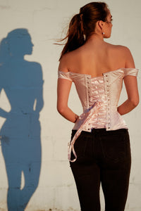Corset Story WTS928 Pale Pink Sleeved Corset