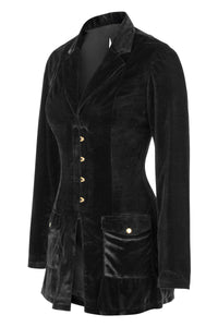 Black Velvet Corseted Jacket