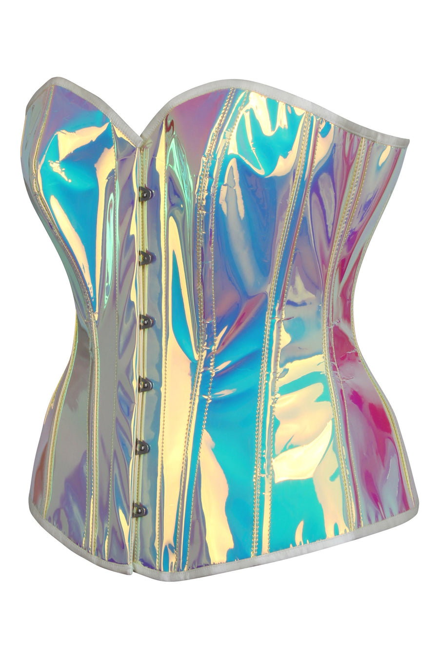 PVC Overbust Corset with Hip Panels