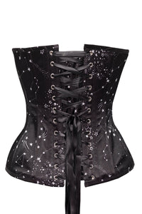 Corset Story FTS016 Black Cotton Astronomy Overbust Corset