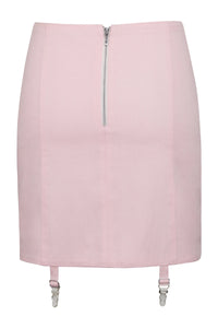 Tillie Gonna in stile corsetto in twill di cotone rosa prateria con clip a bretella