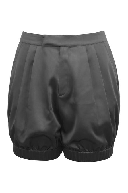 Minnie Shorts Bloomer in raso nero con tasche