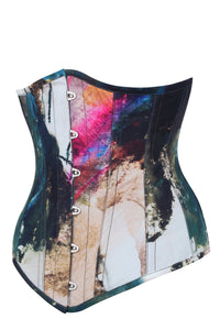 Corset Story MY-613 Abstract Ink Longline Underbust Corset