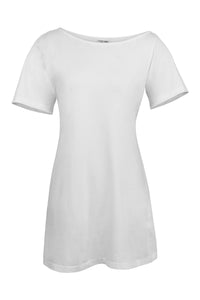 Ione Vestito asimmetrico in jersey bianco