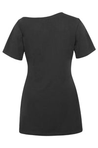 Ione Abito t-shirt asimmetrico in jersey nero