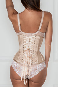 Corset Story WTS706 Longline Bridal Corset with Super Fine Mesh Panels and Floral Appliqué